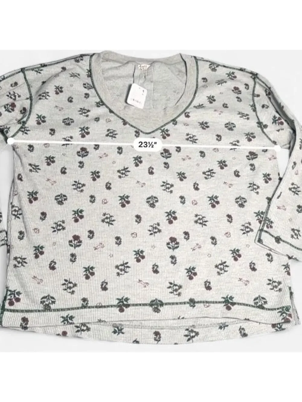 NWT Free People Intimately First Base Pullover XS Oversized Waffle Knit